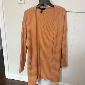Women's Orange Ribbed Sweater